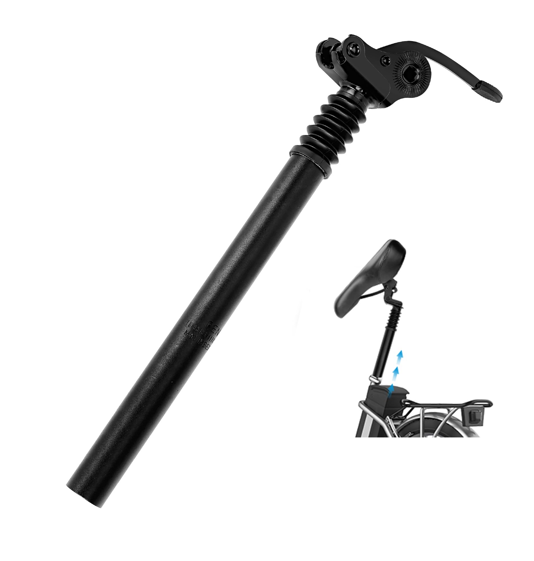 Bicycle Suspension Seat Post, 25.4mm/27.2mm/28.6mm/31.8mm/33.9mm Alumium Adjustable Seatpost Suspension Seat Post for Most Bicycle Mountain Road Bike MTB MTN BMX Electric Bicycle