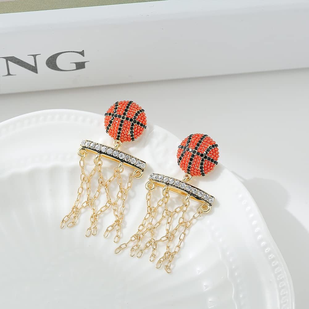 LILIE&WHITE Football Basketball Baseball Dangle Earrings For Women - Image 5