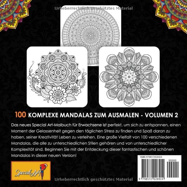 100 Wunderschöne Mandalas: Mandala Malbuch für Erwachsene, toller
