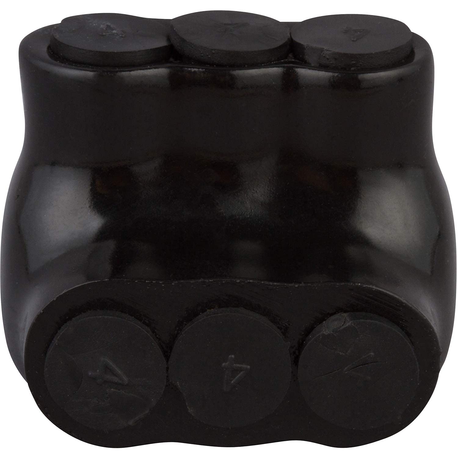 Morris Products 97633 Black Insulated Multi-Cable Connector - Dual Entry 3 Ports 2/0-6 Wire Range, 5-Pack