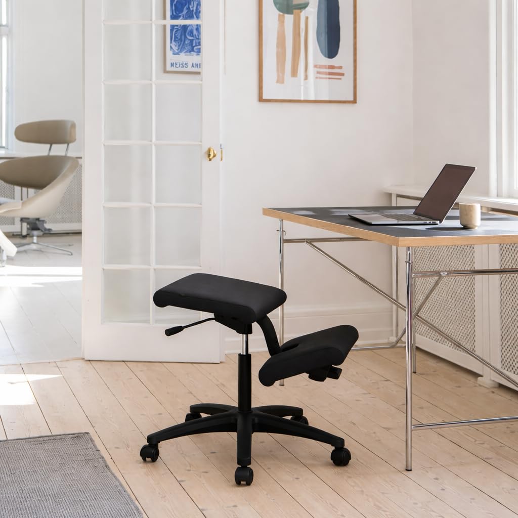 Variér Wing Balance Kniestuhl mit Rädern – Schwarz