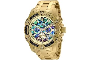 Invicta Men's Pro Diver Scuba Quartz Chronograph Abalone Dial Bracelet Watch, 50mm