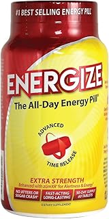 iSatori Energize Extra Strength Caffeine Pills - Fast Acting Long-Lasting Energy Pill - Extended-Release Caffeine - Improved Alertness and Clarity - All Day Energy, No Jitters, No Crash (60 Tablets)