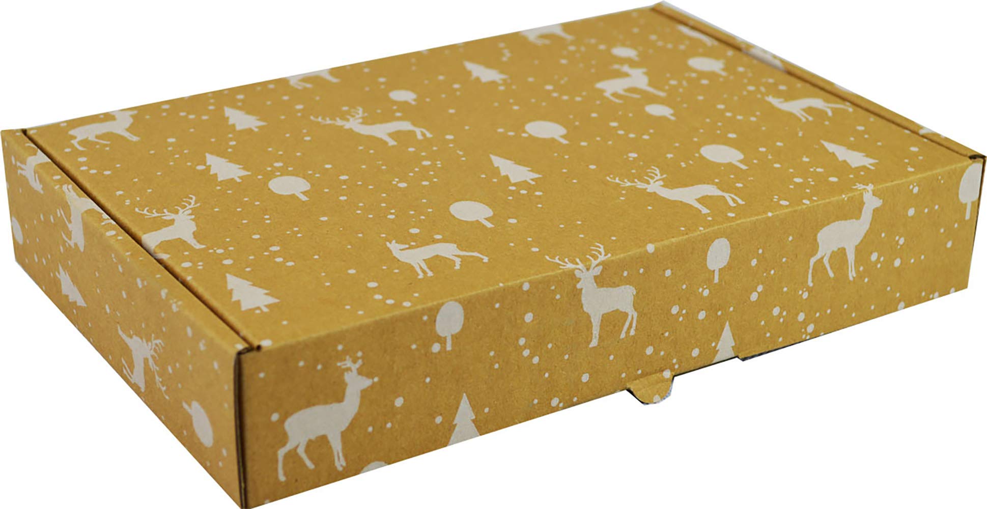 Cartón con impresión navideña 230x160x45mm Ideal para regalos, tiene un cierre adicional, caja de documentos Cartón de 3 capas Almacenamiento en movimiento Envío Embalaje (20)