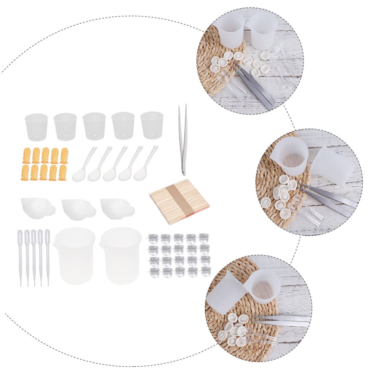 SHINEOFI 202pezzi Con Strumenti Epoxy Kit Completo Con Bacchette Tazze e Pinzette Per Creazioni Artigianali e Decorazioni Fai Da Te