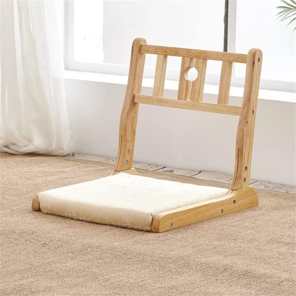Tatami Chair with Back Support Floor Seating for Living Room Balcony Foldable Portable Legless