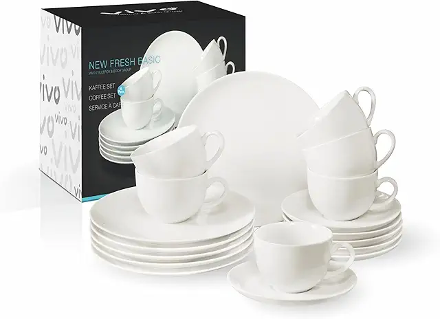 Villeroy & Boch New Fresh Basic Kaffeeservice 18-teilig Weiß - Geschirr Set