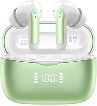 WeurGhy Cuffie Bluetooth, Auricolari Bluetooth 5.3 per iOS & Android, 56 Ore di Riproduzione, Stereo Hi-Fi Cuffie Antirumore con 4 HD Mics, LED Display Touch Control IP7 Impermeabili Cuffie Wireless