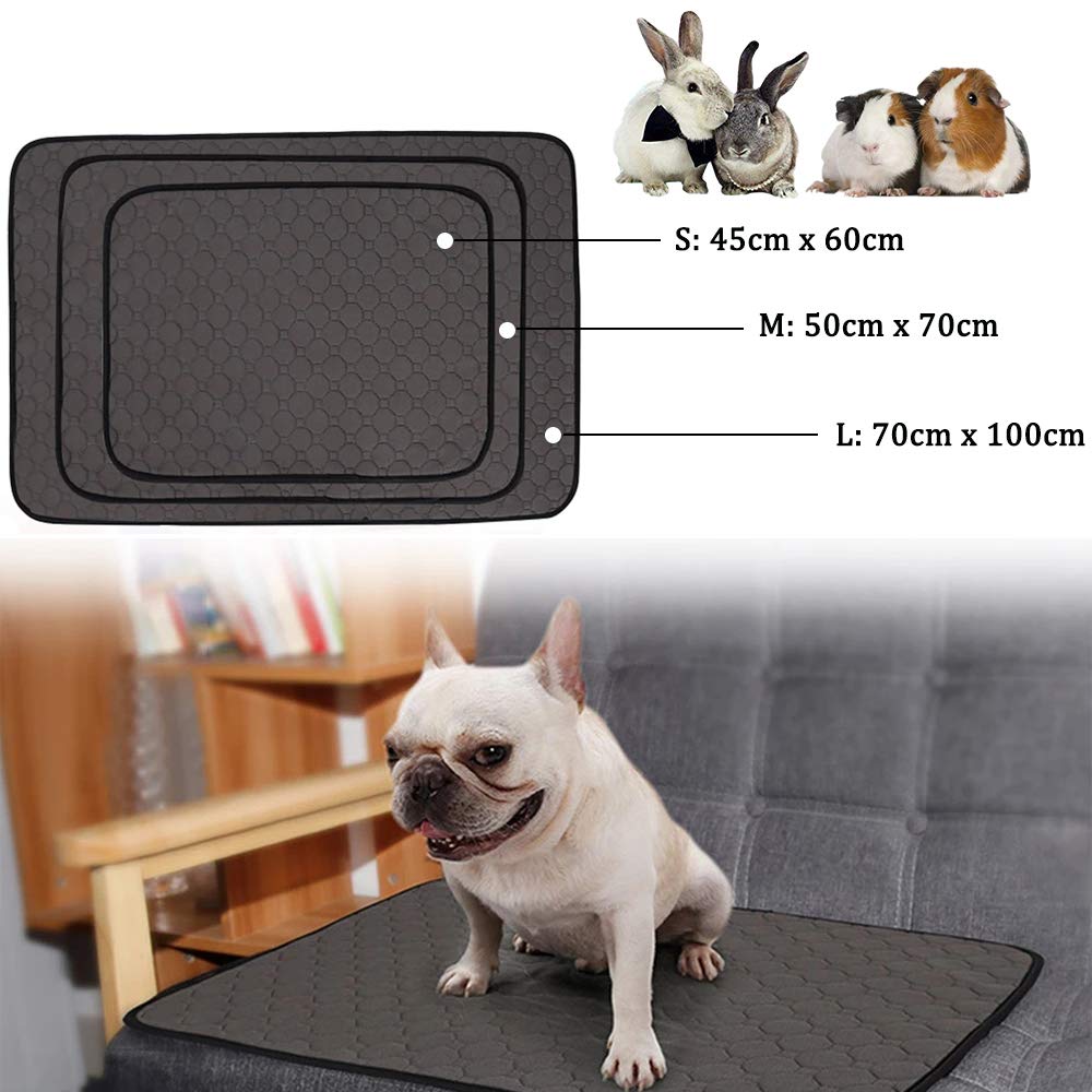Meerschweinchen-Fleece-Käfigeinlagen, waschbar, wasserdicht, wiederverwendbar, für Hunde und Katzen, rutschfest, für kleine Tiere, 71,1 x 101,6 cm, Größe L, 2 Stück