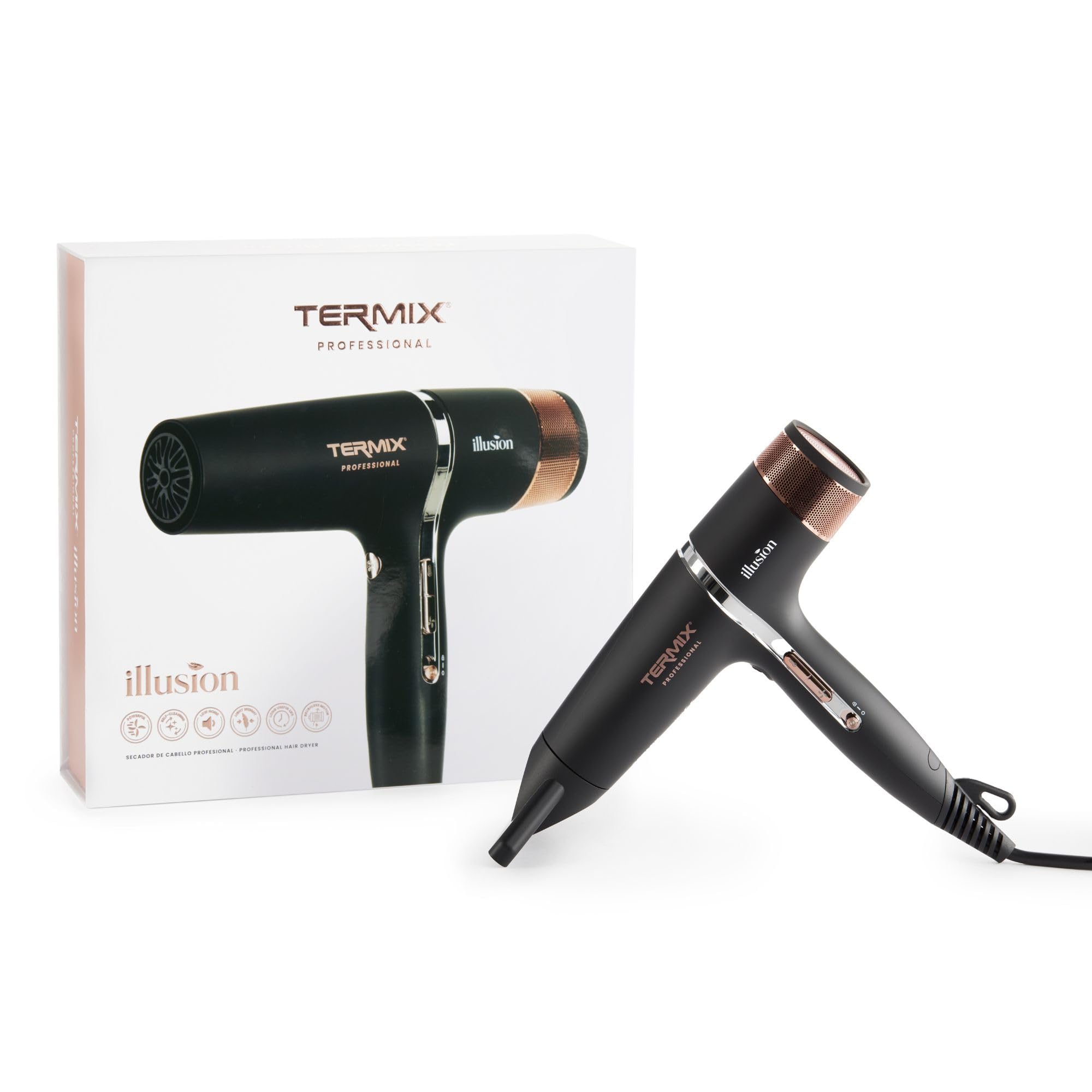 Termix Secador Professional Illusion | Alta Potencia, Ligereza y Tecnología iónica para un Secado Rápido y Preciso