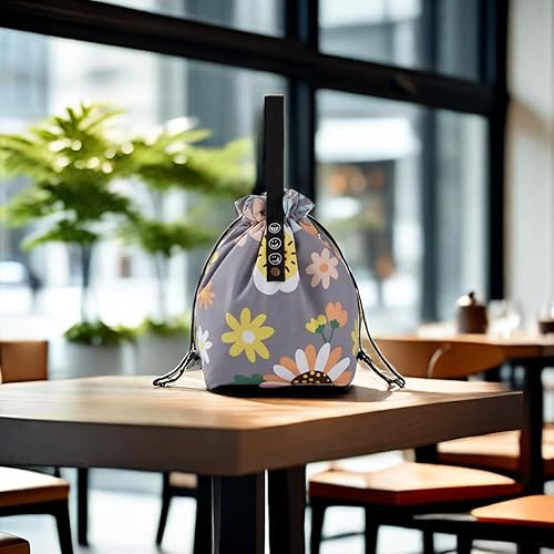 Miniatura 6 de DAROSS Bolsa de almuerzo con cordón, bolsa de almuerzo pequeña reutilizable, bolsa de almuerzo, bonita bolsa de almuerzo (girasol)