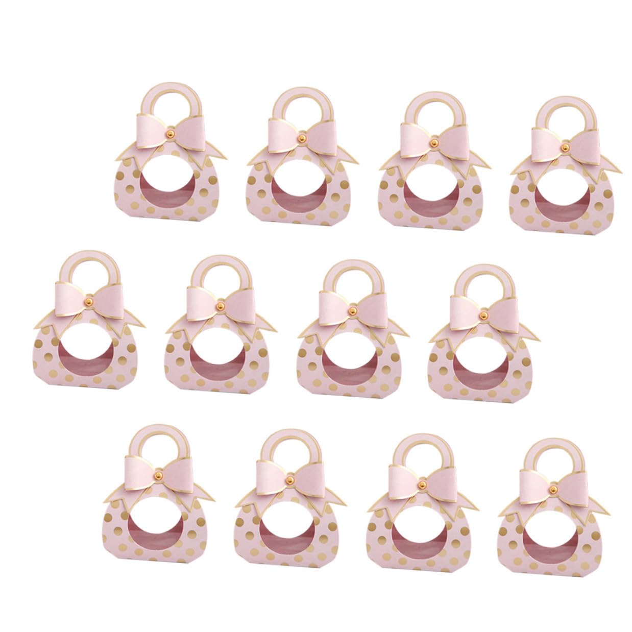 Operitacx Scatole Regalo in Carta Rosa e Manico Finestra Trasparente 50 Pezzi Scatoline Creative e Leggere per Bomboniere da Festa per Compleanni e Party