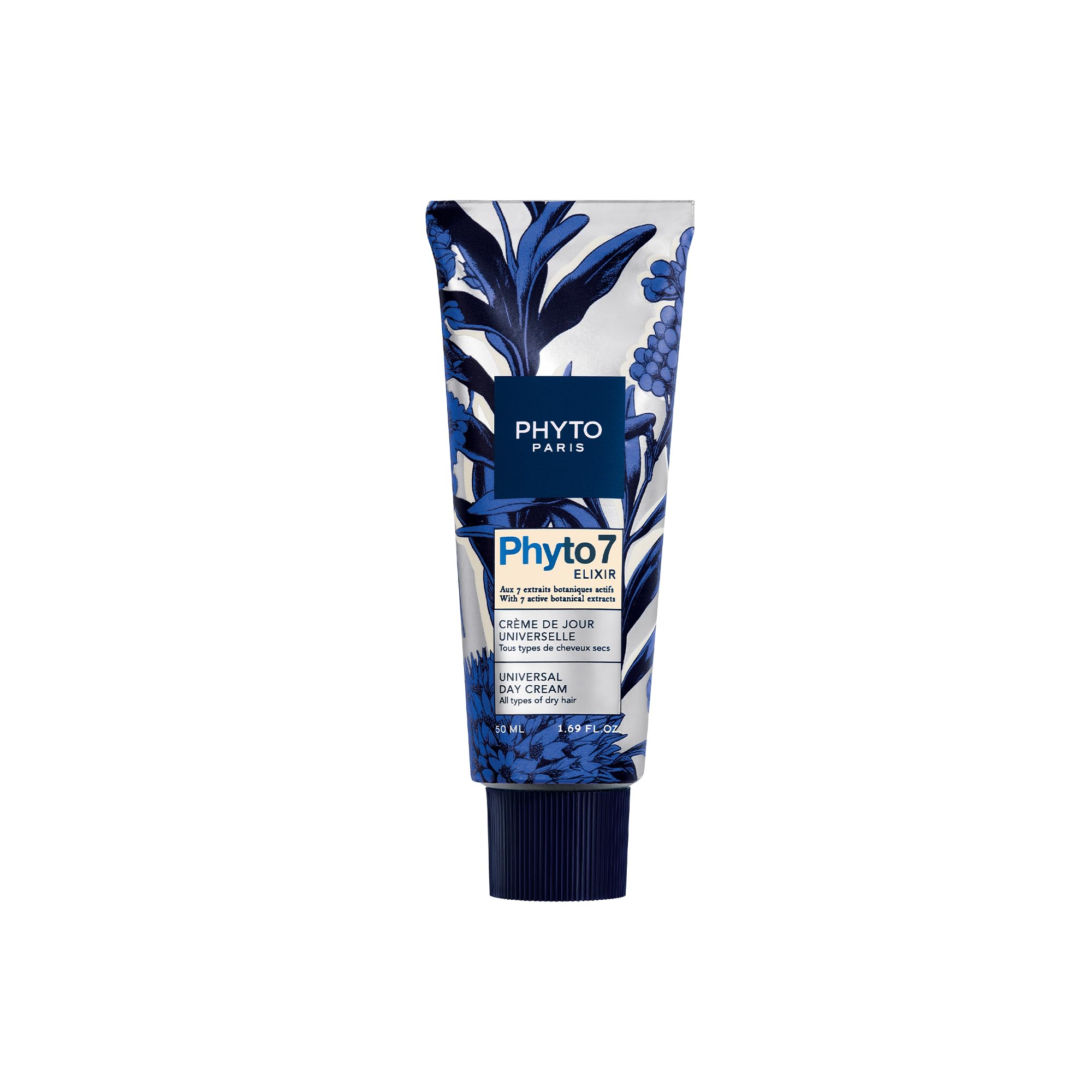 Phyto Paris - Phyto 7 Elixir Crème de Jour Universelle 50ml - Soin Cheveux Secs Nourrissant Quotidien - Protection Anti-Frisottis 48H - 7 Extraits Botaniques - Crème Cheveux Sans Rincage