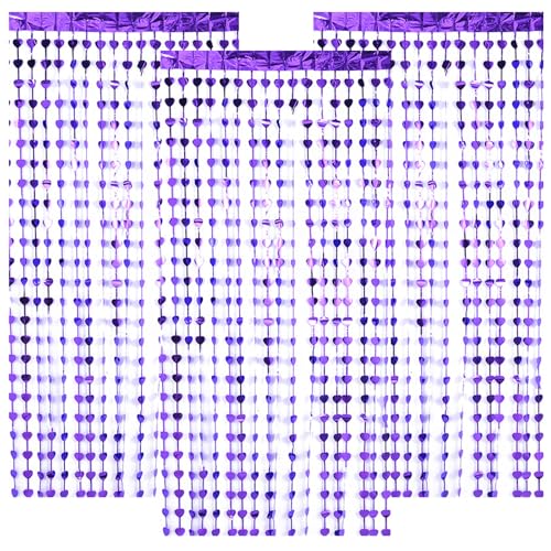 LaresDay Lametta Vorhang Love Shape Wiederverwendbar [3 Stück] -...