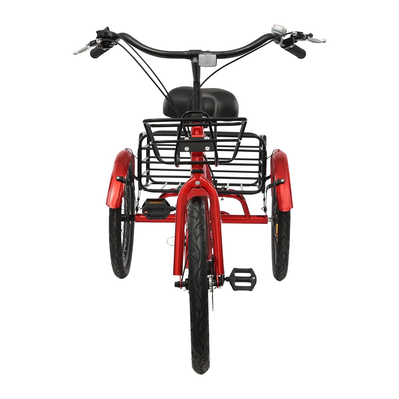 20 Zoll Dreirad 7 Gang 3 Räder Faltbar Fahrrad Für Erwachsene Mit Einkaufskorb und Schloss Scheibenbremse 130kg Traglast Höhenverstellbar Für Stadt Einkauf Freizeit Camping
