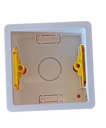 Plasterboard Dry Wall Back Box, 47mm Deep, 1 Gang, Single, White