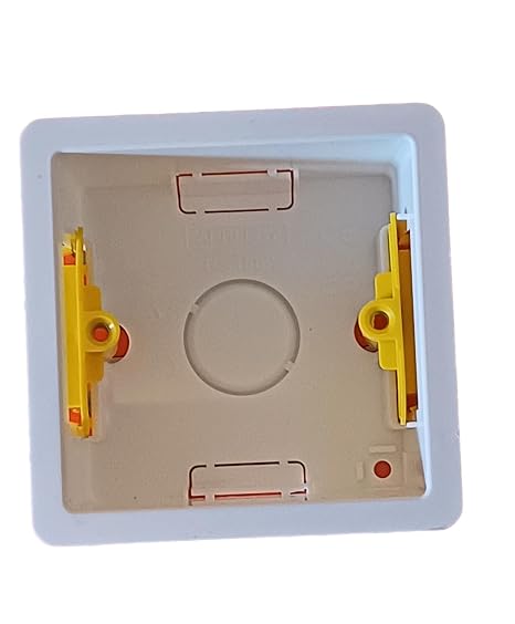 Plasterboard Dry Wall Back Box, 47mm Deep, 1 Gang, Single, White