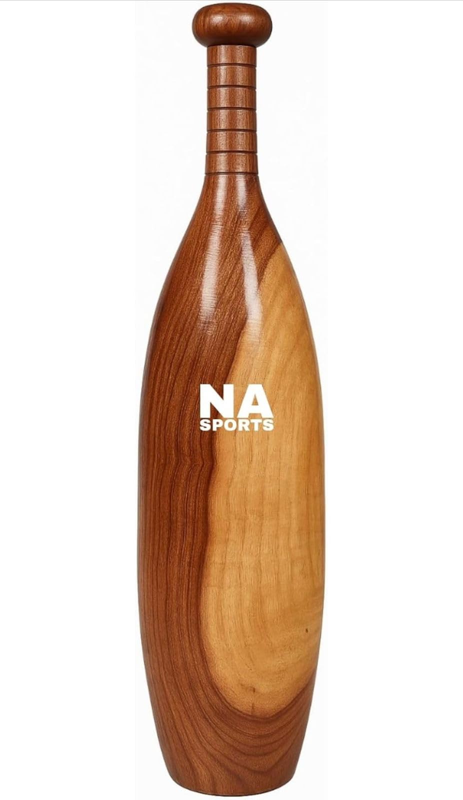 NA Sports Wooden Oval Shape Mugdar | Clubbell Exercise Equipment | Indian Club Karla Kattai Gada, Functional Training for Home Gym Full Body Workout (4Kg)