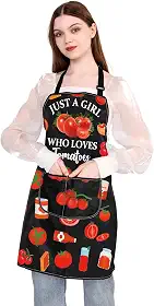 BDPWSS Avental temático de tomate, presente para amantes de tomates, presente frutariano, avental de cozinha de tomate, presente de fazendeiro, presente de jardineiro