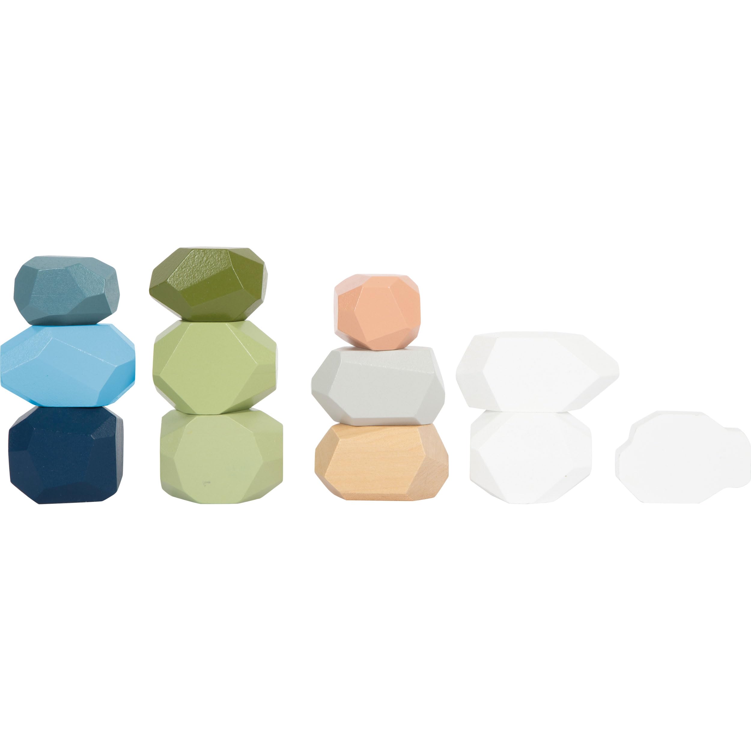 Small Foot Wooden Balance Stones Arctic, FSC® 100%-certified wood, stacking game for kids aged 12+ months, 12440 - Image 3