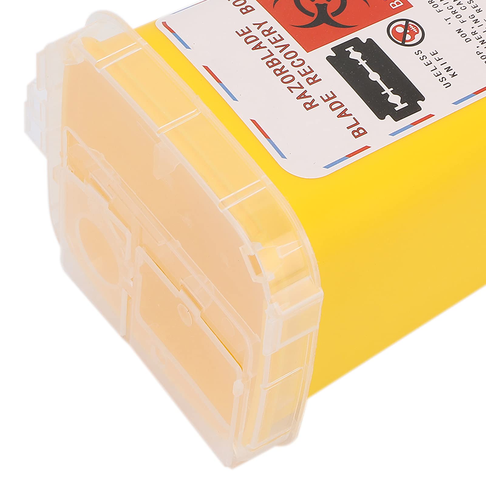 Contenitore smaltimento lame barba plastica dura giallo