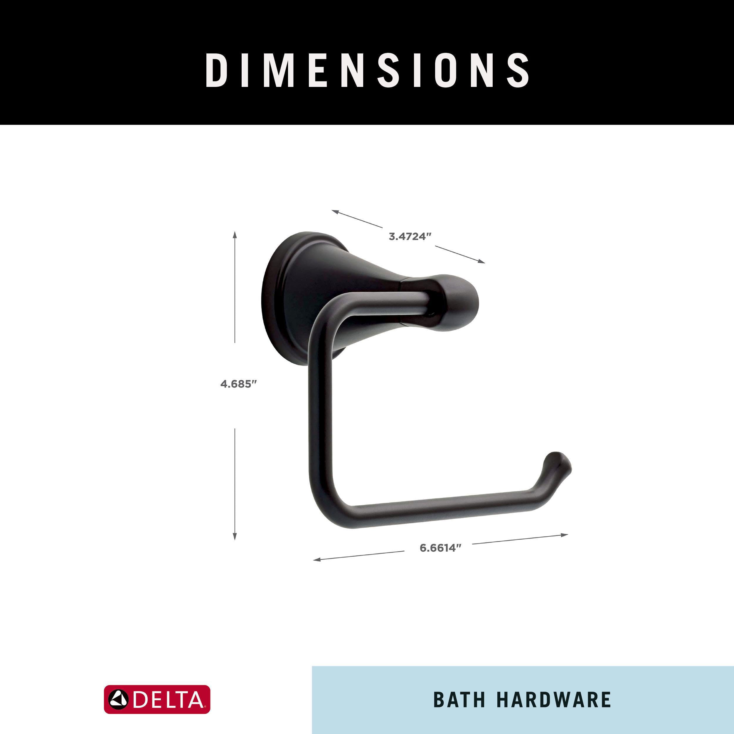 Delta Faucet Becker (1-Pack) Toilet Paper Holder, Matte Black, Wall Mounted Euro Hook Design BCK50-MB — Amazon image 8