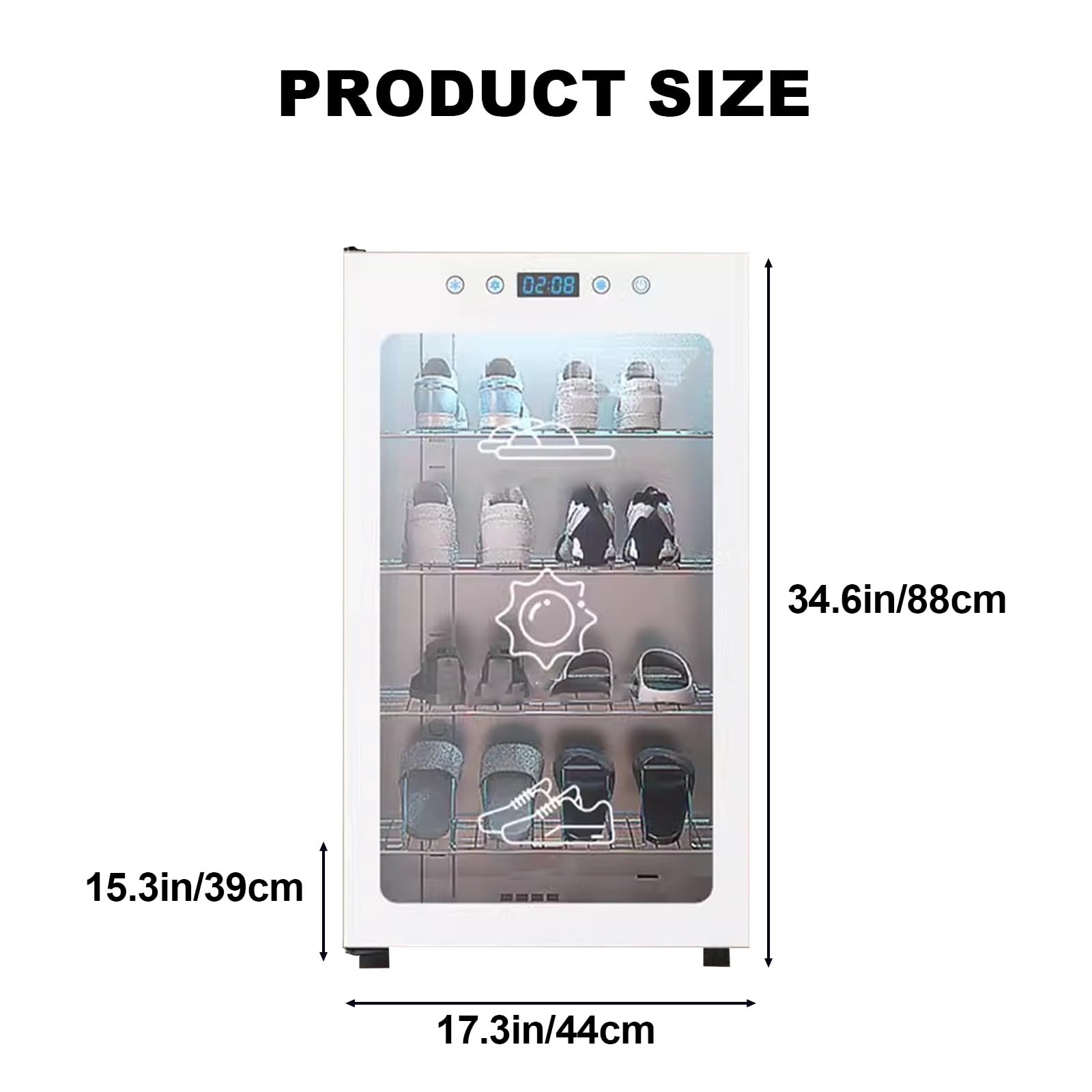 Desinfektionsschuhschrank, Beheizter Handtuchschrank, Schuhtrocknerschrank, Schuhaufbewahrungsschrank Mit Verstellbaren Regalen(Medium)