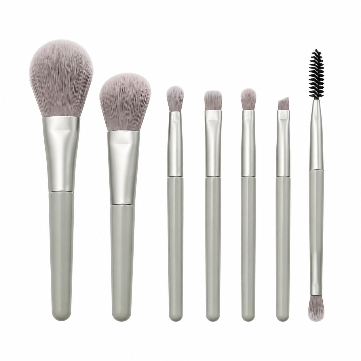 8 Piece Makeup Brush Kit with Pouch | Soft Cosmetic Brushes for Foundation, Powder, Concealer, Blush & Eye Makeup | Face & Eyeshadow Applicator Set for Beginners | Brown-picture-29
