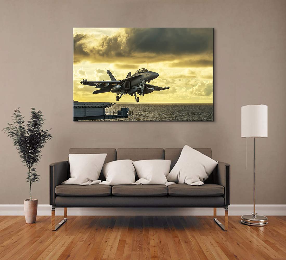 YOUHONG Aviation Art Airplane Canvas Wall Art Military Wall Art Aviation Wall Decor Aviation Wall Art Jet Poster Airplane Posters Aviation Pictures Airplane Art for Room Decor (24''H x 36''W)