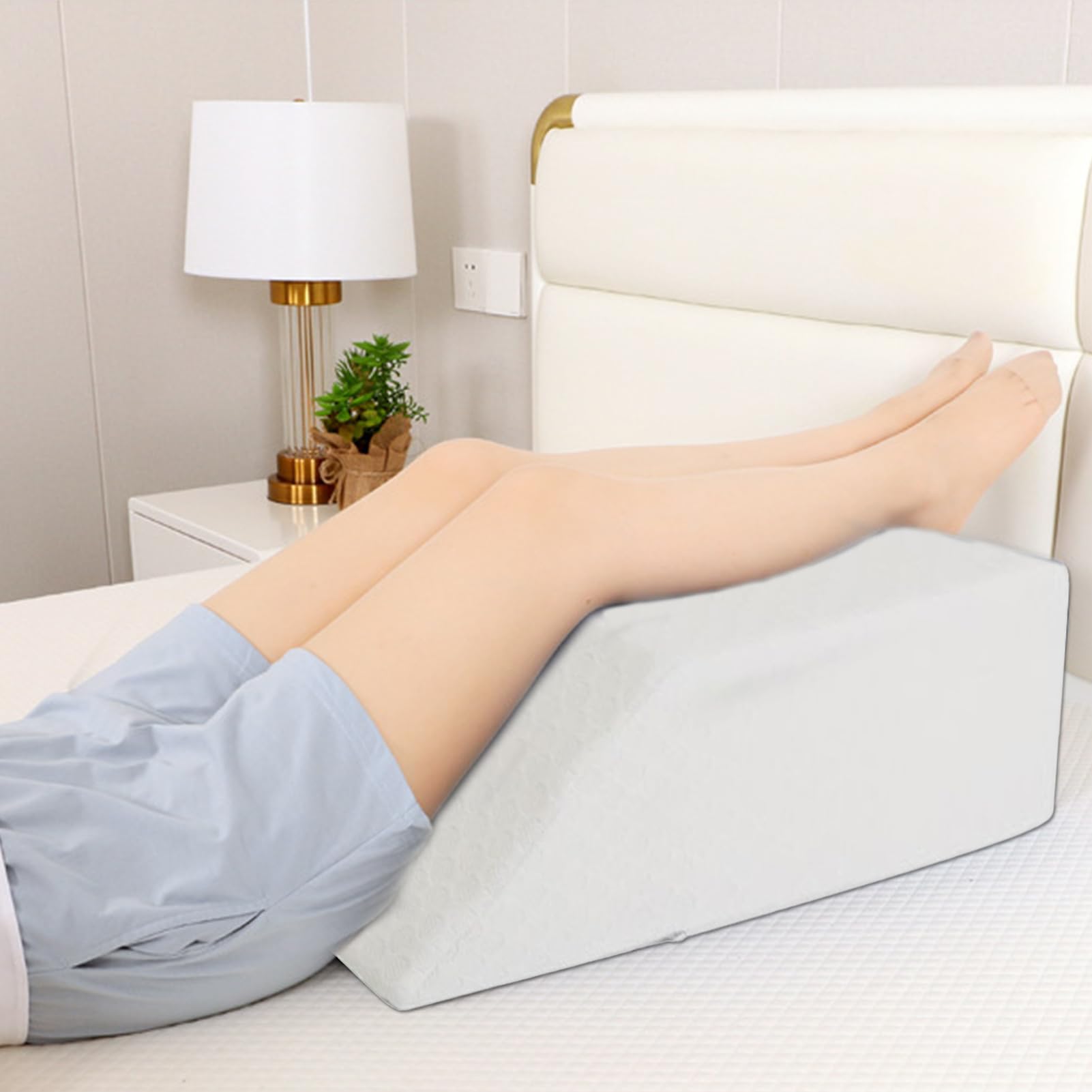 Almohada para Piernas - con Extraíble Cojín Esquina De Cama | Cojín De Esquina para Elevación De Piernas para Sofá Dormitorio Sala De Esquina De Cama