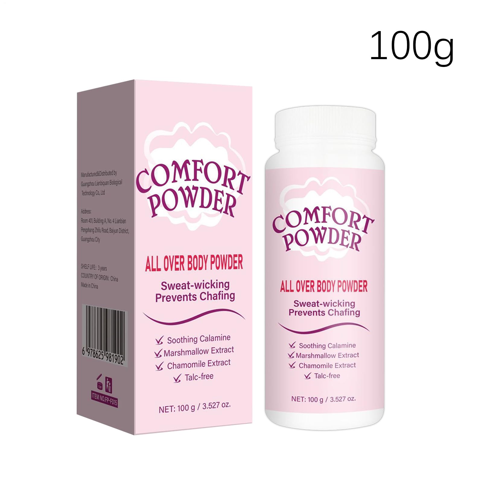 Polvo Antitranspirante 100g | Polvo Para Control Del Sudor - Producto Antitranspirante No Pegajoso Para Cuerpo Completo Axilas Gluteos Mujer Joven Adulto Mayor Deportista