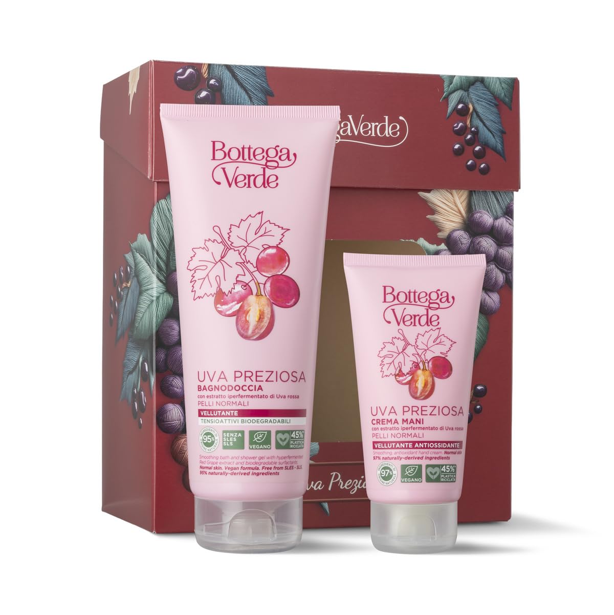 Bottega Verde - Cofanetto Regalo Uva Preziosa, con Bagnodoccia 200 ml e Crema Ma
