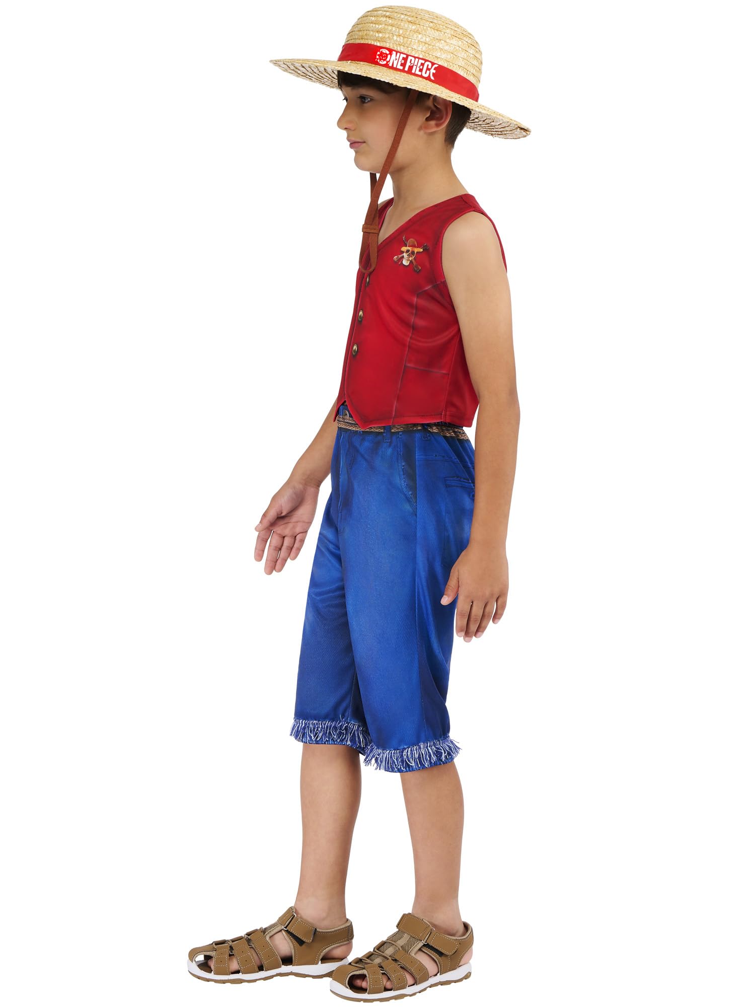 Rubies Official One Piece Monkey D. Luffy Child Costume, Kids Fancy Dress