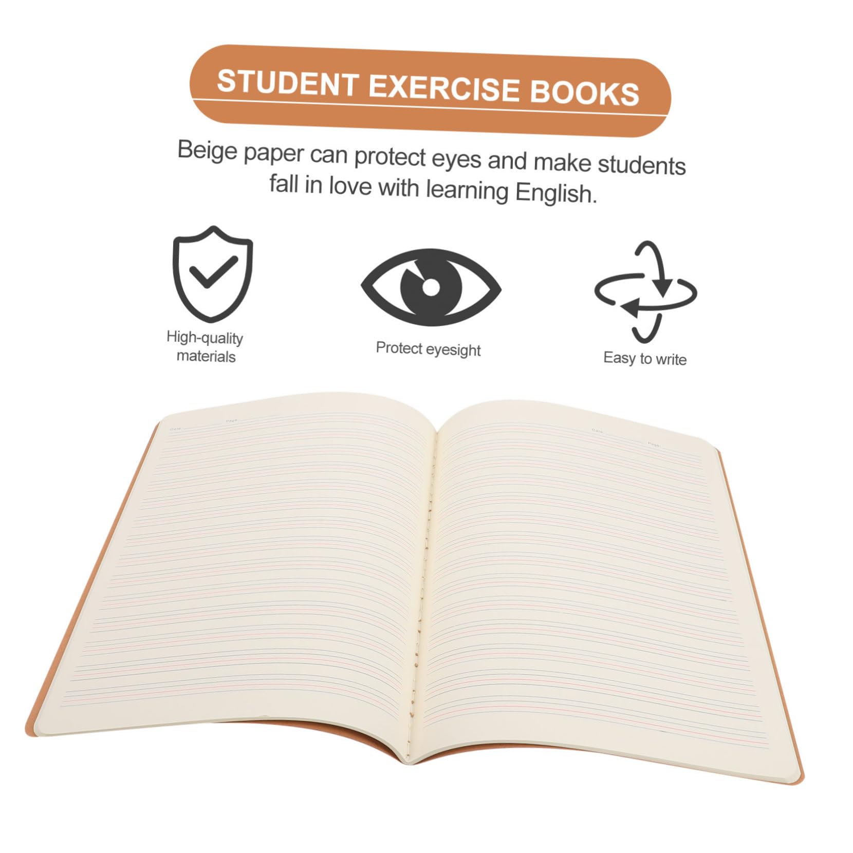 Gadpiparty Quaderno di Pratica Inglese 10 Pezzi in Carta per Studenti | Notes Taking Books, Handwriting Books, Decorazioni Scuola, Quaderni di Pratica di Inglese, Oggetti per Scuola