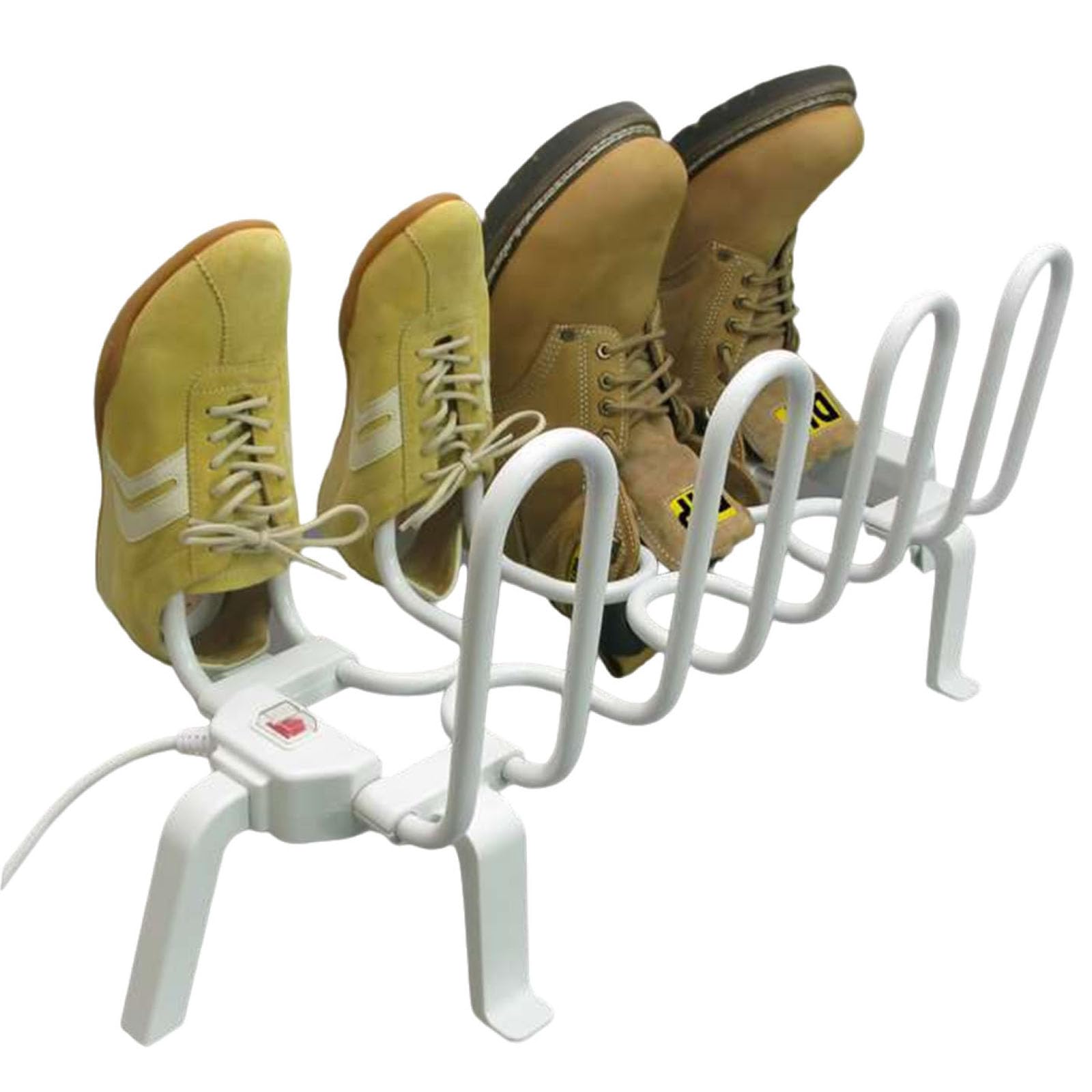 Sèche-chaussures sur pied au design compact pour le soin des cuirs et gants