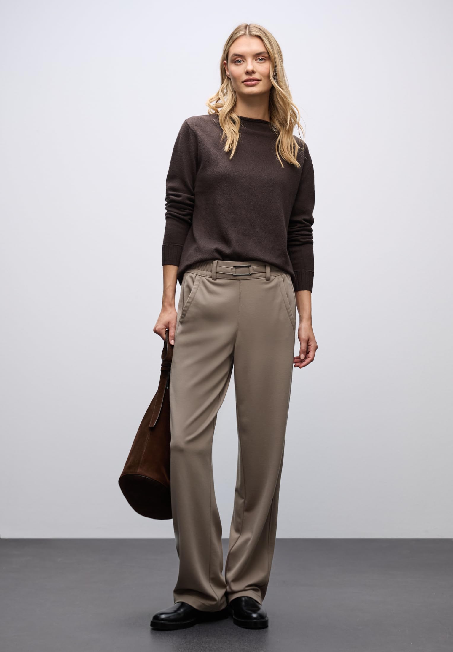 Street One Damen Straight Leg Hose mit Detail 3817213