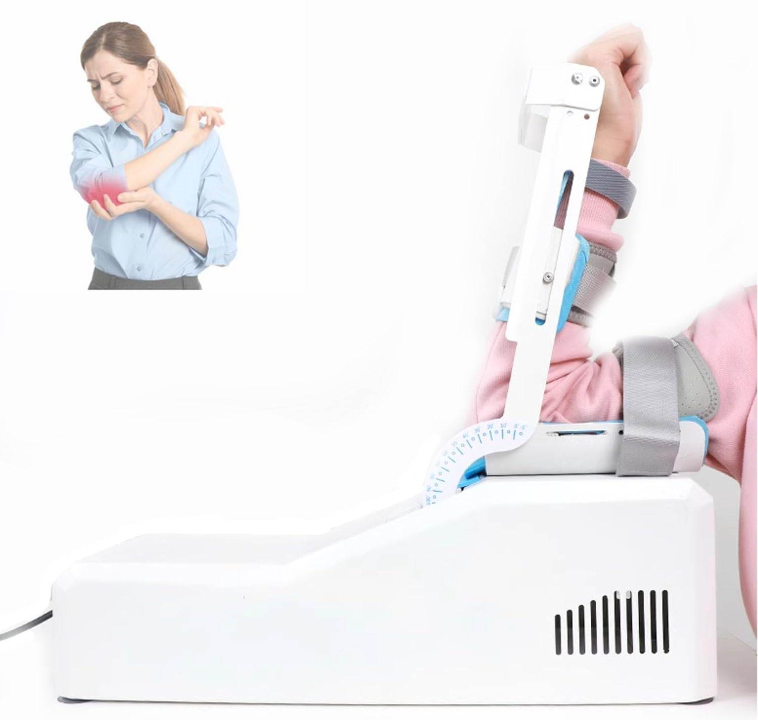 Dispositivo Elettrico per La Riabilitazione Dell'articolazione Del Gomito, Telecomando, Attrezzo per Esercizi Del Gomito E Del Braccio, -5°~145°