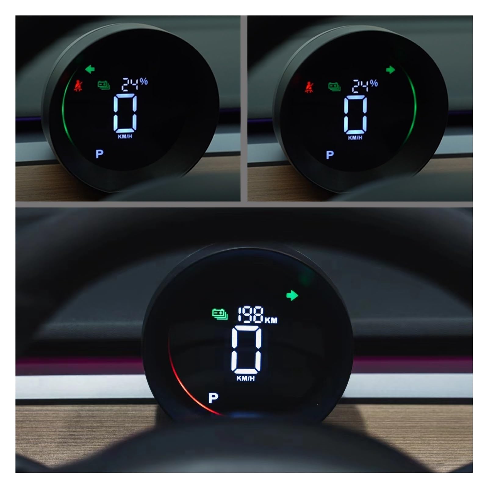 Amazon | ダッシュボードスピードメーターデジタルLCDディスプレイ 