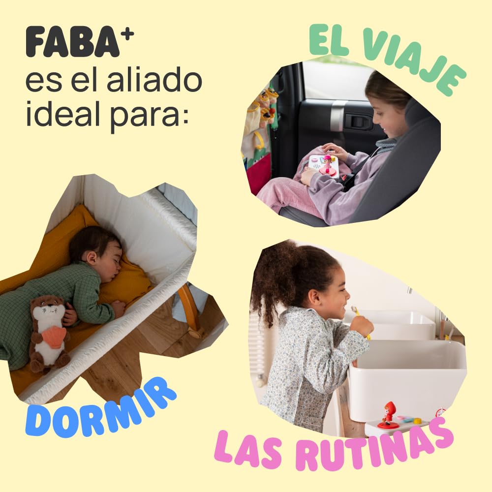 FABA + Conteur interactif, contenus Audio pour garçons et Filles de 0 à 10 Ans, Personnage sonore Me, lumière de Nuit, Routine de Sommeil, Jeu éducatif, Version espagnole