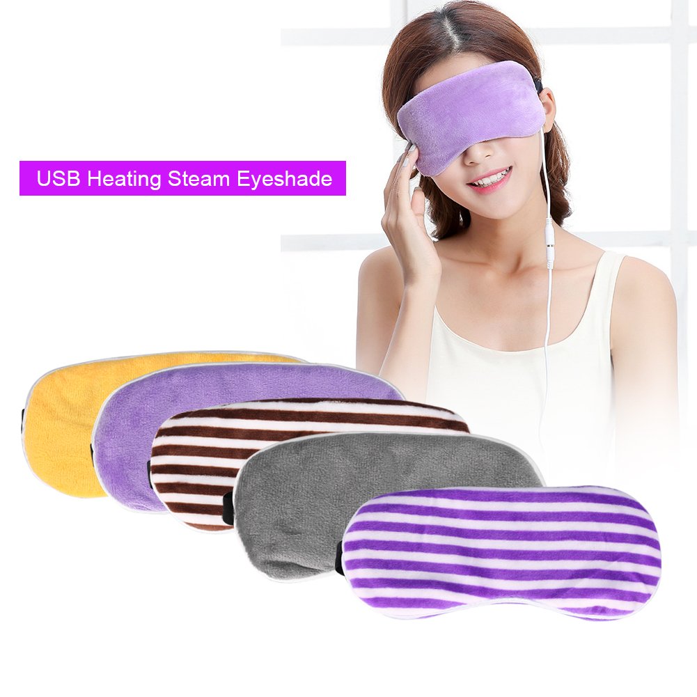Maschera Riscaldata USB Per Occhi Secchi E Stanchi UNCN - Compressa Calda 3D Con 3 Livelli Calore, Lavabile, Per Blefarite, Occhiaie, Gonfiori (Grigio)