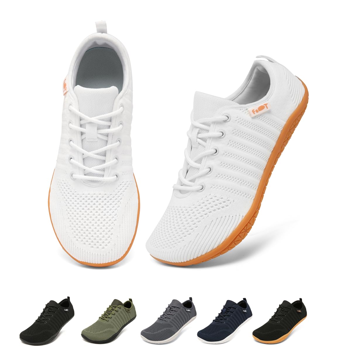 Merdoo Zapatos Descalzos Mujer Zapatillas Minimalistas con Punta Ancha para Hombre Barefoot Shoes Parte Superior Tejida Transpirable Suela de Goma Antideslizante Zapatos para Correr