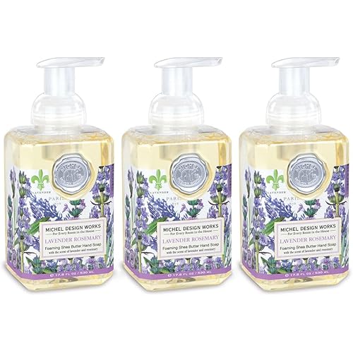 Michel Design Works Foaming Hand Soap, 17.8-Fluid Ounce, Lavender Rosemary - 3-PACK