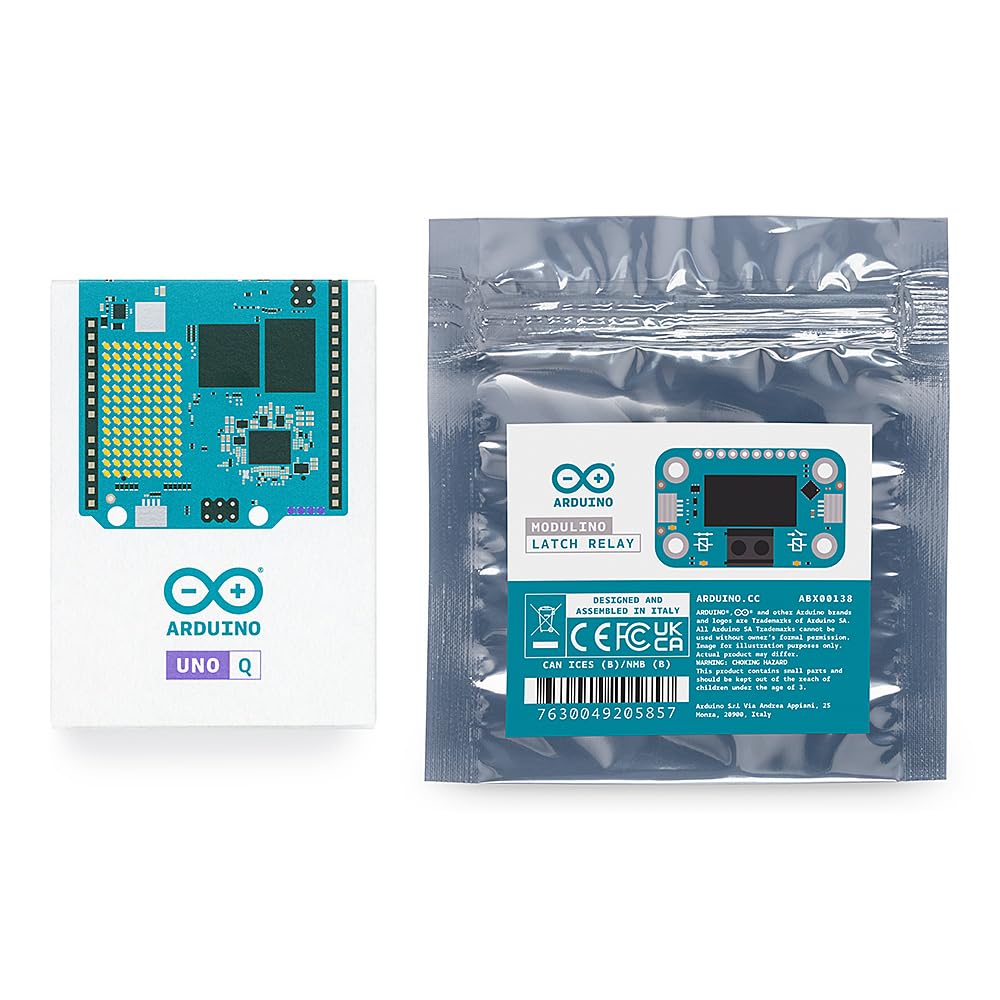 Arduino® UNO™ Q 4GB Modulino® Latch Relay Bundle: Controllo Industriale Sicuro
