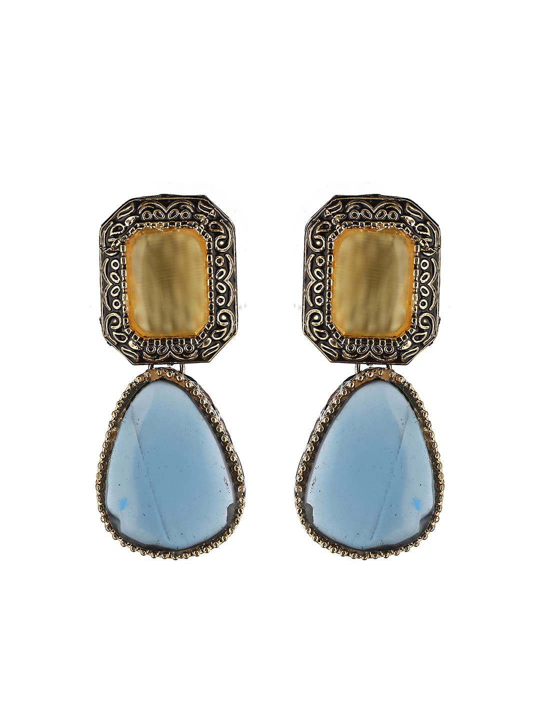 See full amazon price history chart for SARAF RS JEWELLERY- Oxidised Yellow AD Stone Designer Handcrafted Drop Earrings SARAF RS JEWELLERY- Oxidised Yellow AD Stone Designer Handcrafted Drop Earrings (B0C5RWCHT9) Amazon Price History, Amazon Price Tracker
