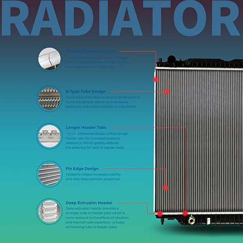 Miniatura 4 de Radiador para Daewoo Leganza 1999 2000 2001 2002 2.2 L4