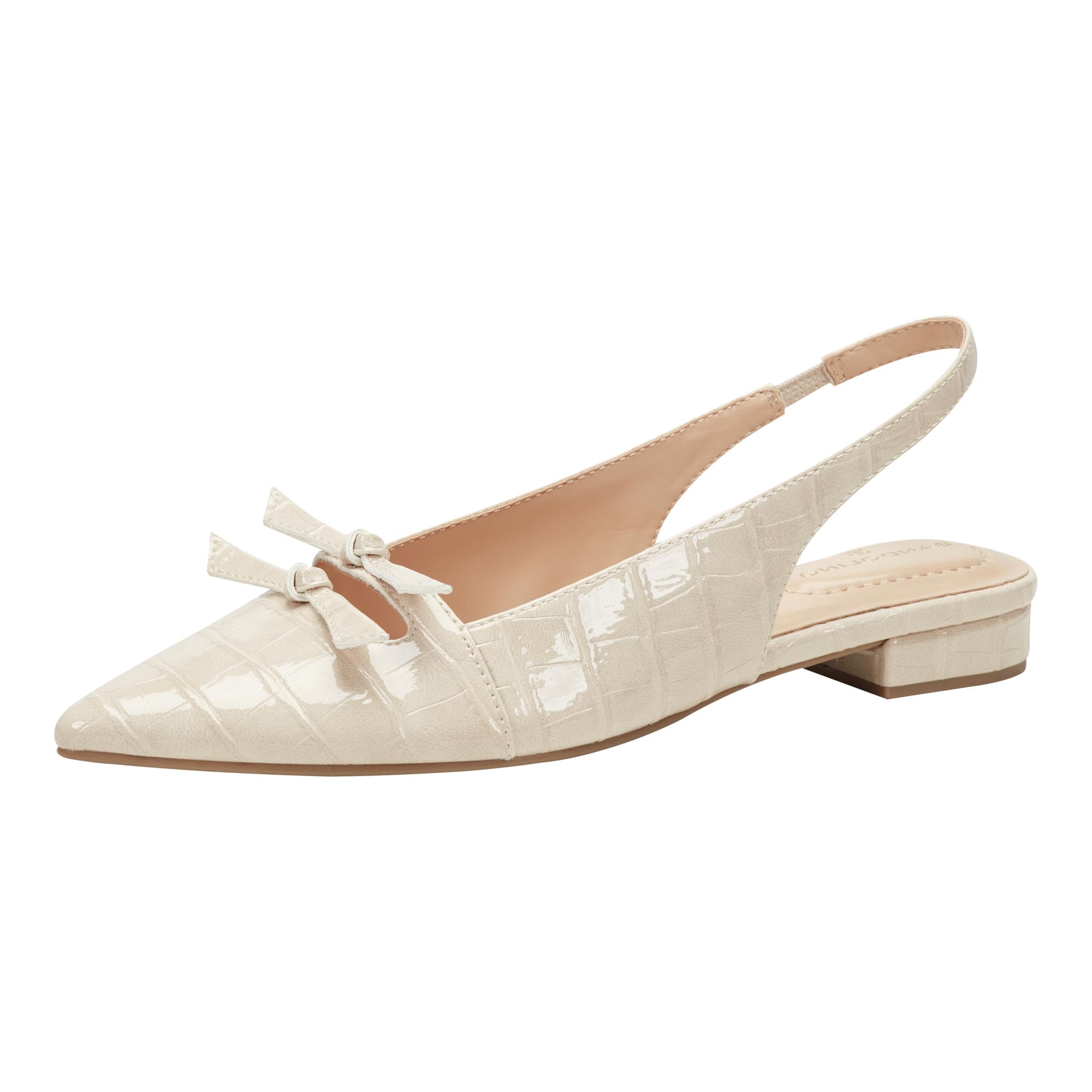 Photo 1 of Bandolino Women's Aleeza Flat, Cream Croco 150, 12