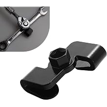 Wrench Extender Adapter, Universal Rustproof & Break-resistant Wrench Extension Tool, Vehicle Servicing Extension Tool Set with 1/2" or 21 mm Hex Conversion Adapter, for Mechanics Black