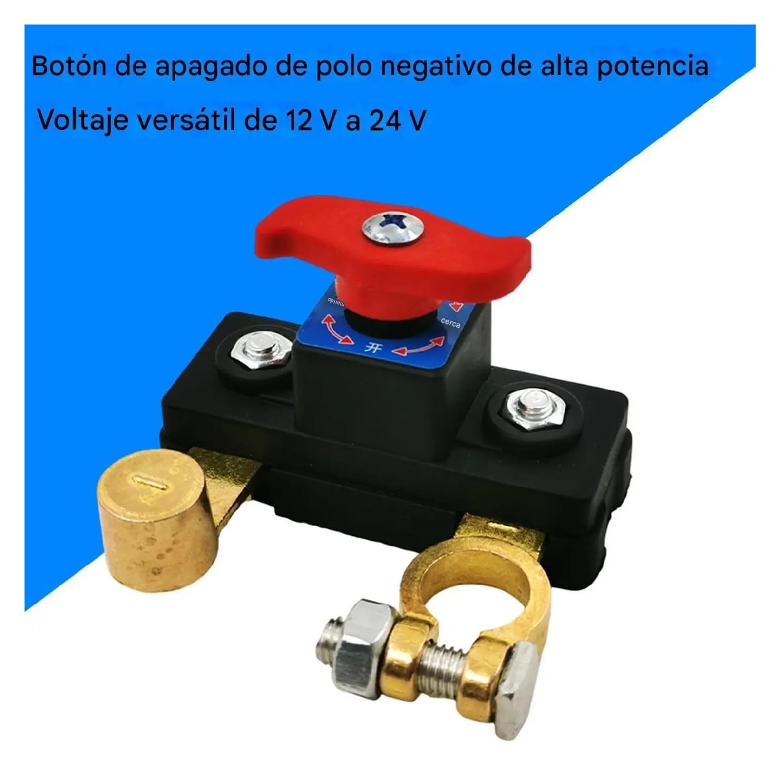 12 V/24 V Battery Disconnect Control, Heavy Duty Automotive Terminal Quick Shut Off Isolator with Master Kill for Car Truck Motorboot (C)