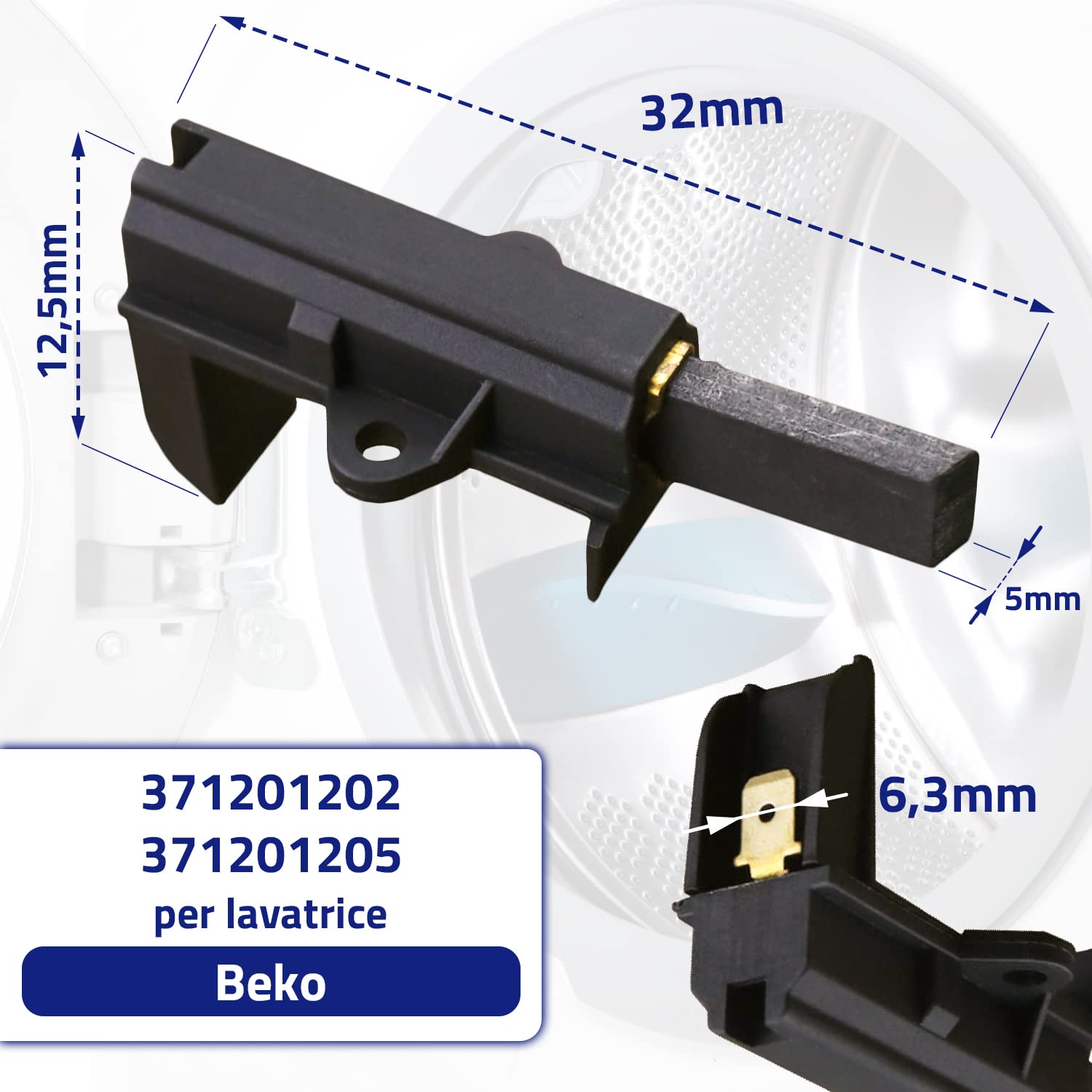 Vhbw 2x Spazzola Carbone 6,5 X 13,5 X 16,5mm Compatibile Con Makita SR 2600, SR 2300, SR 2100 Ls 1510 Ls 1440 Sega Circolare Molla 86321861