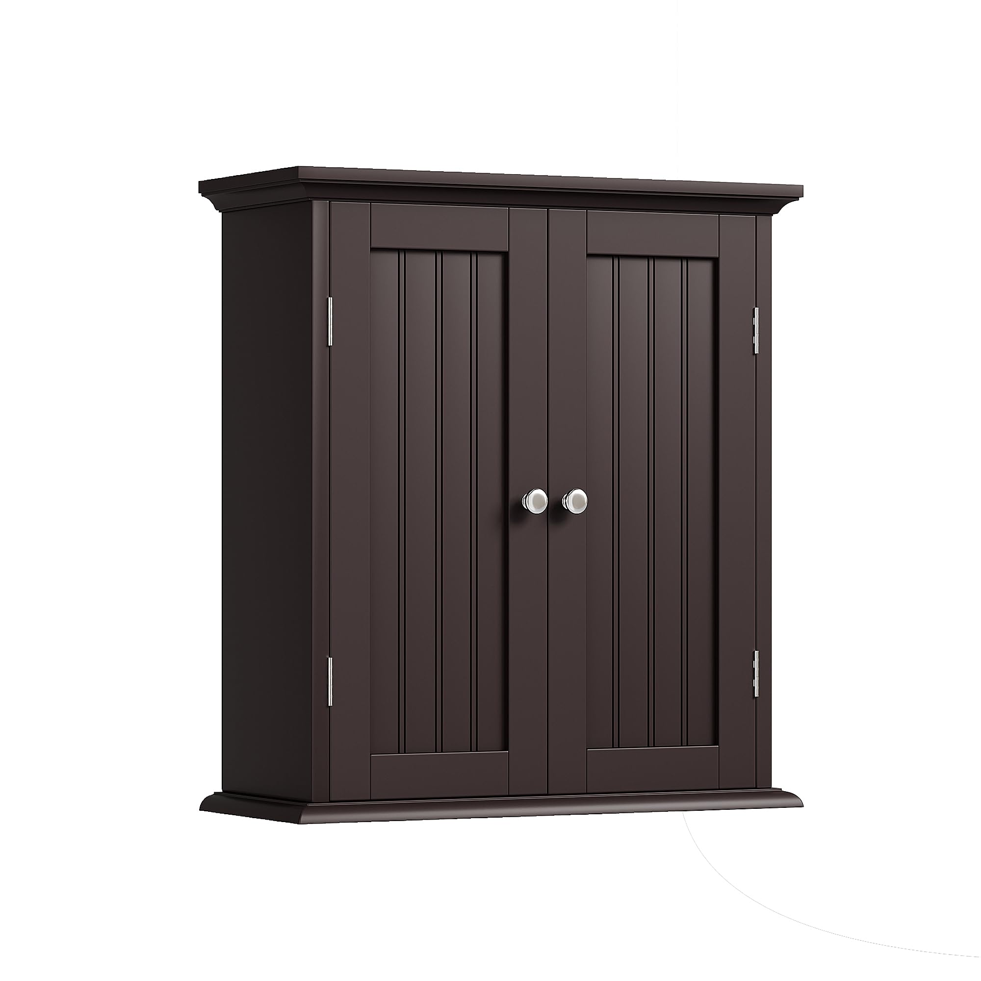 ChooChoo Bathroom Wall Cabinet, Over The Toilet Space Saver Storage Cabinet, Medicine Cabinet with 2 Door and Adjustable Shelves, Cupboard
